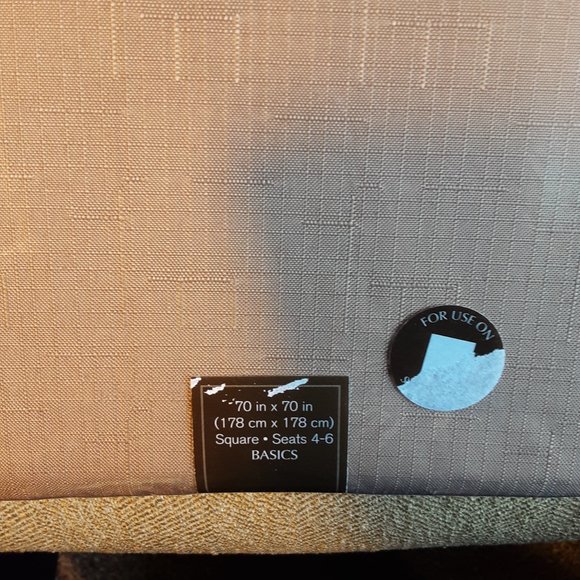 🌞 Benson Mills Basics Camel Tablecloth 70" Square | Tan / Beige New! - Picture 4 of 10